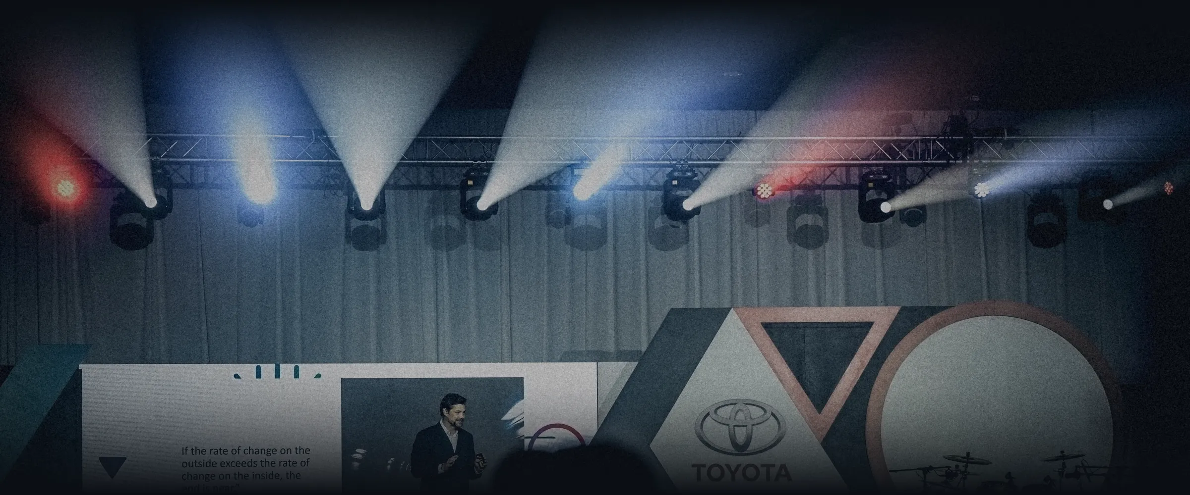 Erik Kruger delivering a keynote to a conference audience